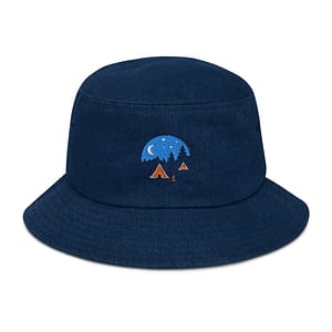 Camping Denim Bucket Hat Adventure Funky Headwear » Adventure Gear Zone
