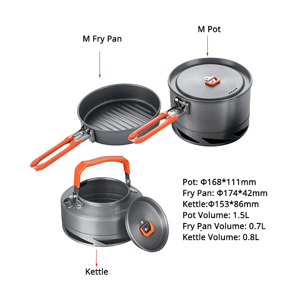 Backpacking Solo Camp Cookware Set Camp kitchen Equipment » Adventure Gear Zone 5