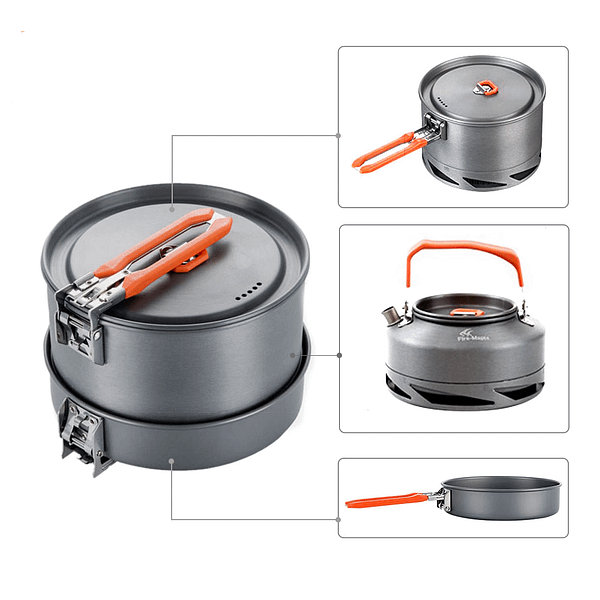 Backpacking Solo Camp Cookware Set Camp kitchen Equipment » Adventure Gear Zone 4