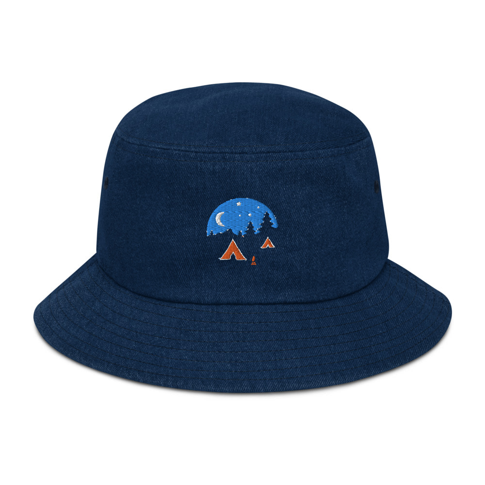 Camping Denim Bucket Hat