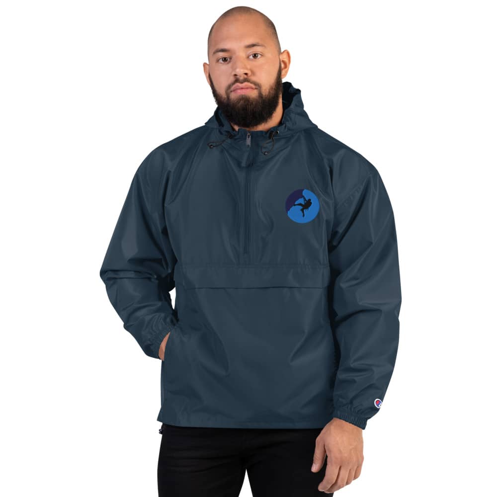 embroidered champion packable jacket navy front 620acf25e8864 » Adventure Gear Zone