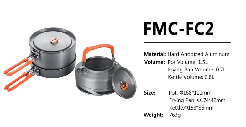 Backpacking solo Camp Cookware Set 